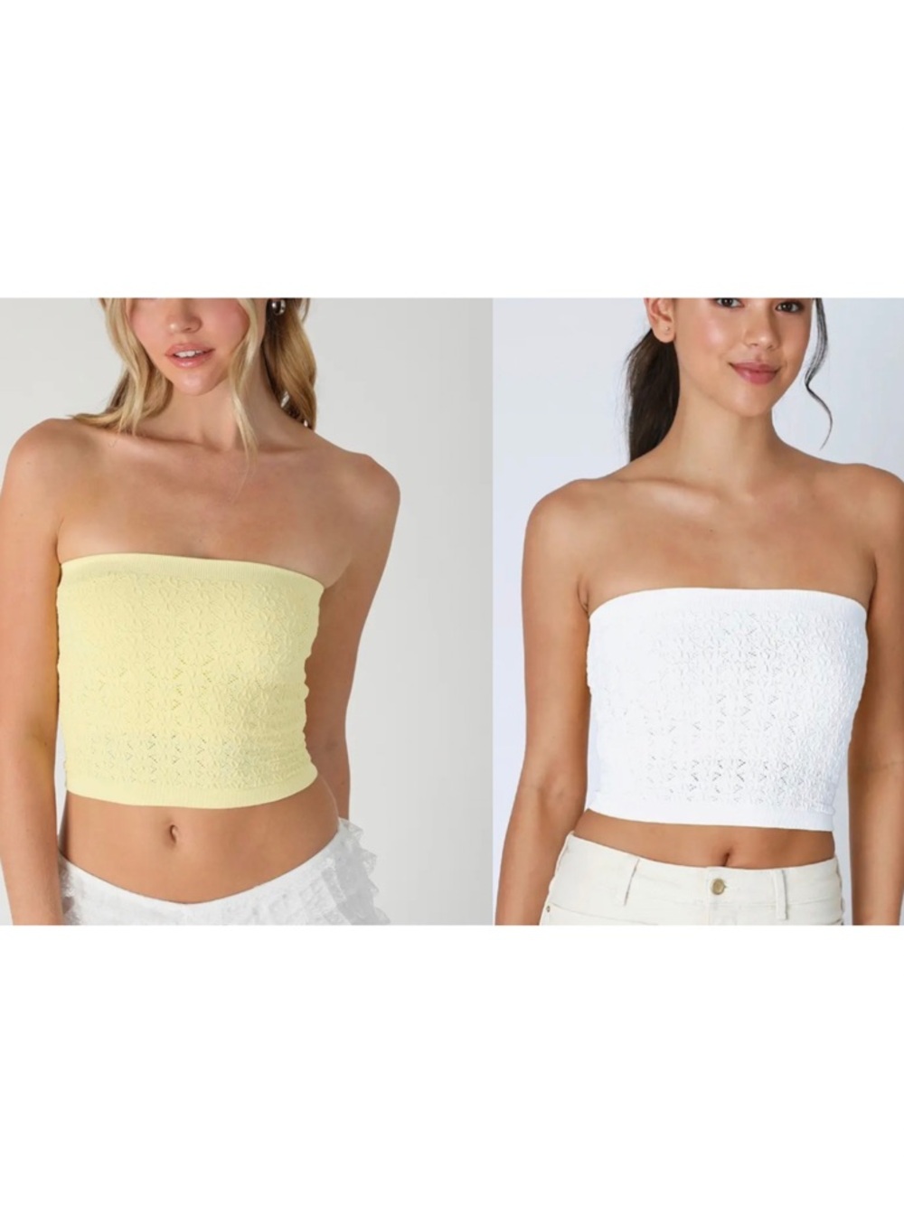 Floral Lace Tube Top